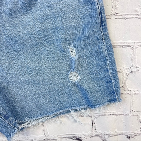 Calvin Klein Jeans Woman’s Cut Off Light Blue Mid rise Jean shorts distressed 30 - Picture 3 of 12